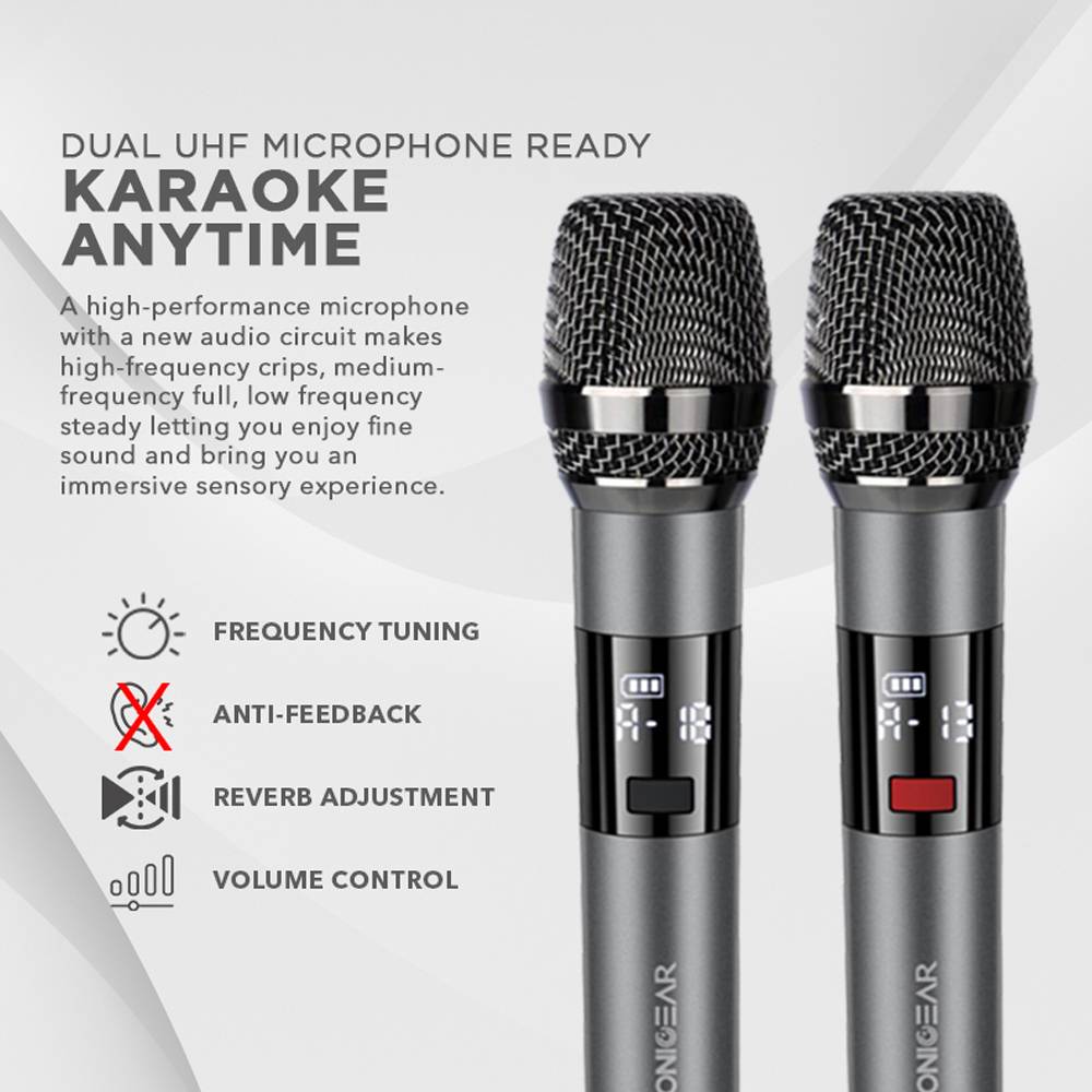 SonicGear STUDIOBAR 3000 Dolby Atmos 700W 5.1.2 Soundbar Incl 2xUHF Wireless Microphones 3xHDMI,BT,USB