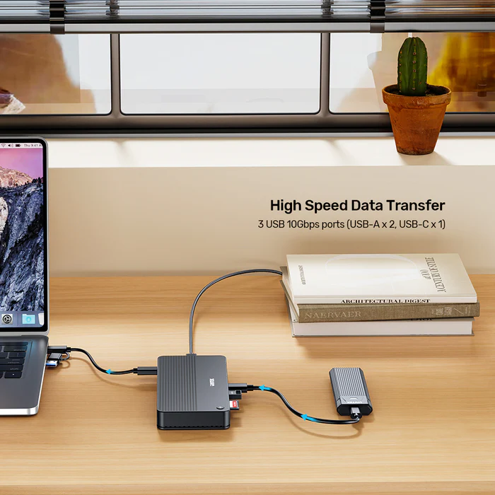 Unitek KVM Switch USB-C Dual 4K 60Hz HDMI & 100W PD (Displaylink) D1103A