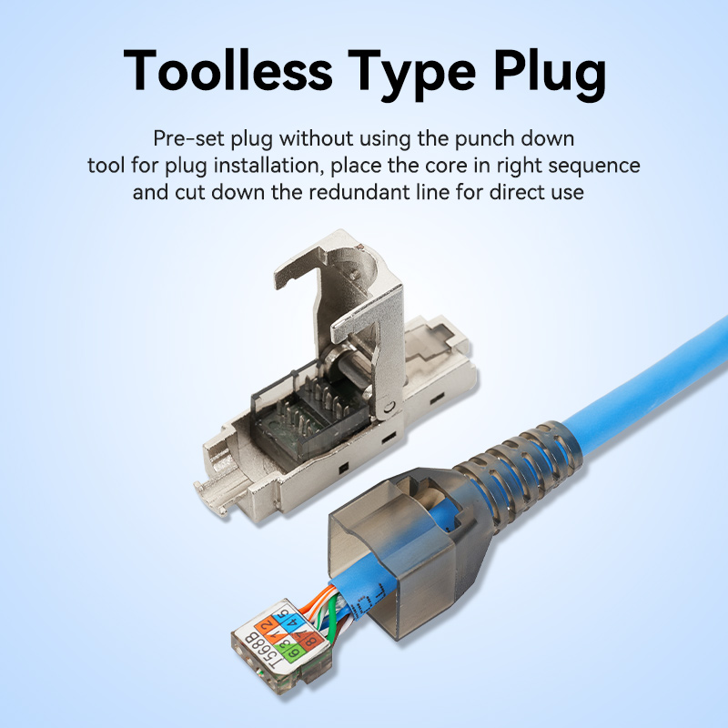 Vention NETWORK Connectors CAT6A FTP Toolless Plug with Boot IDIH0 (1pc)