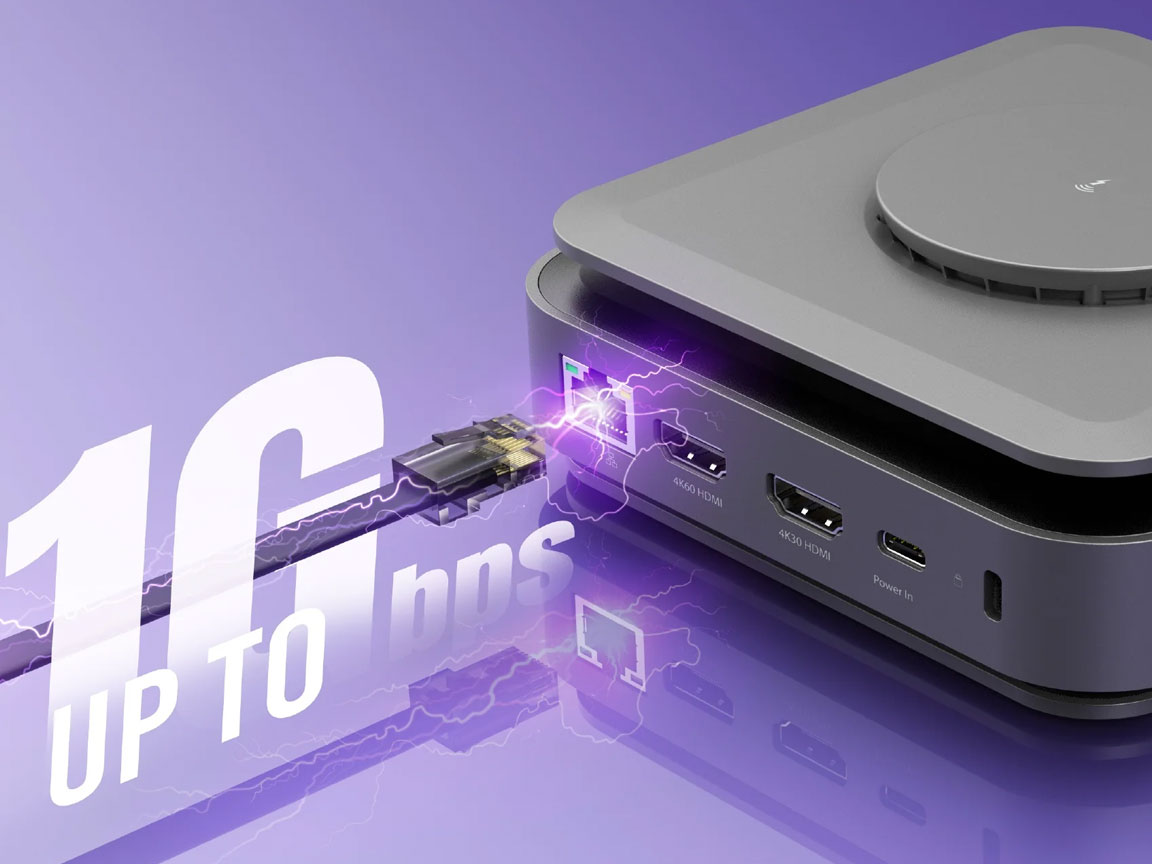 j5create Dock USB-C Dual Display 4K MST MacBookM3 HDMI/RJ45/SD/USB/PD + Wireless Charger + 140W PSU UK JCD3199P