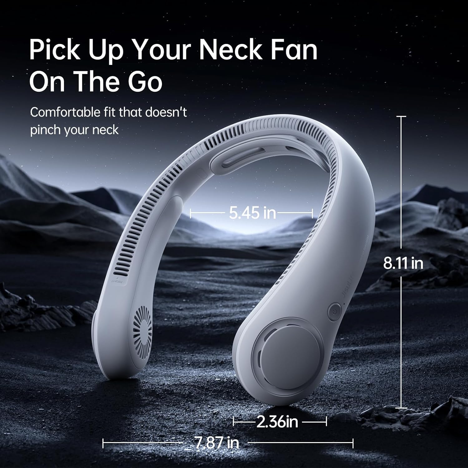 Jisulife Neck Fan Bladeless 5000mAh NECK FAN 4 Grey