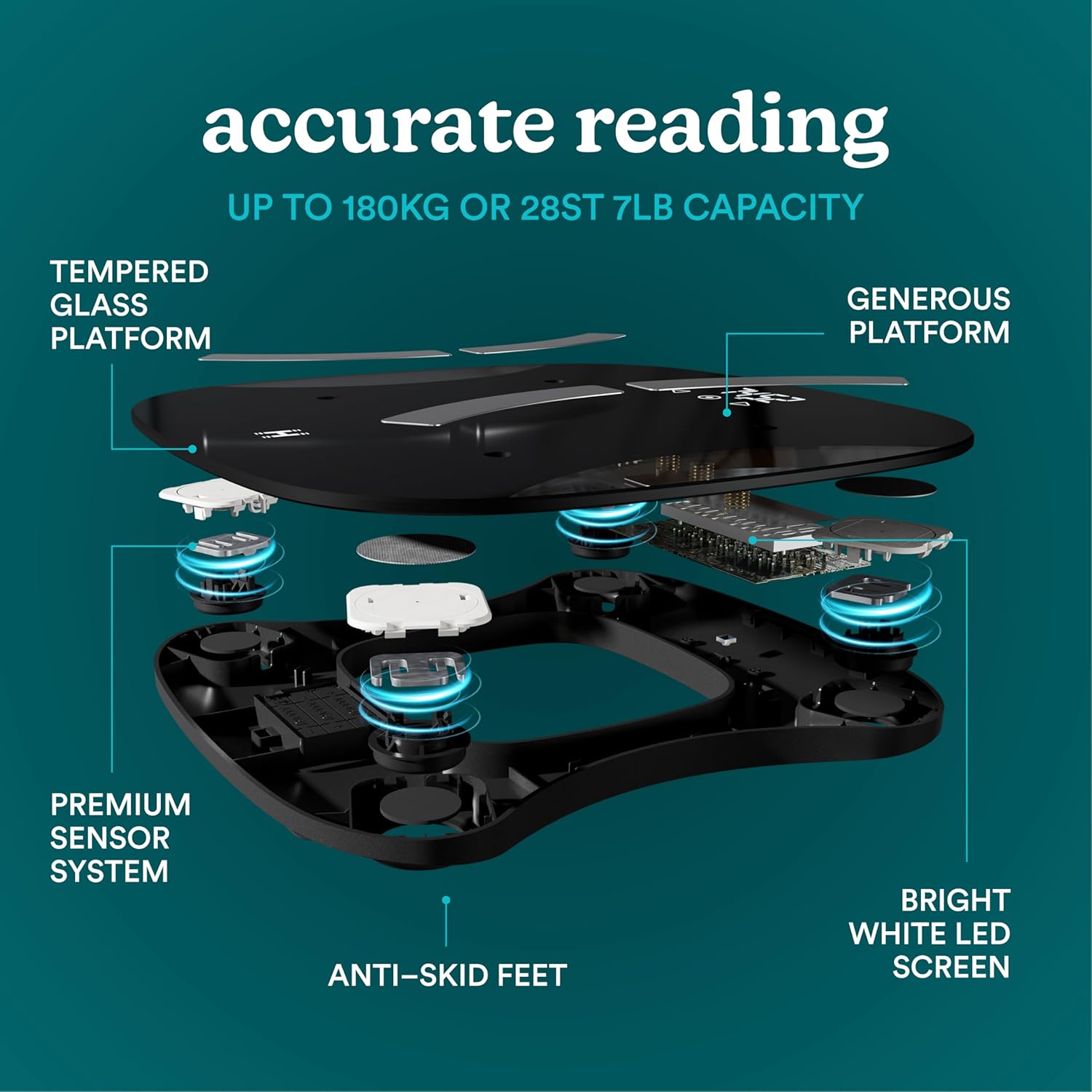 HoMedics Body Scale Essential with Body Comp Analyser SCL-BC145 Black