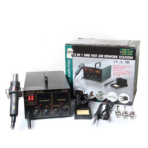 Proskit Soldering Station with LCD Display & Hot Air SS-989B