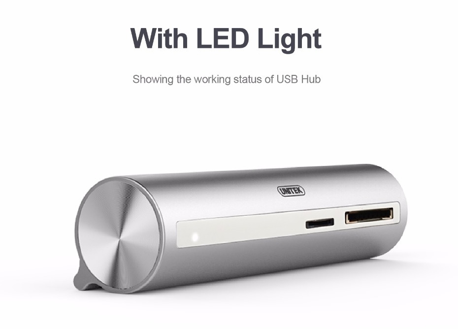 Unitek Y-3094 USB3.1 Type-C 3-port Hub with Card Reader