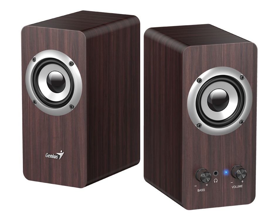 Genius PC Speakers 2.0 16W SP-HF400 Brown Wood