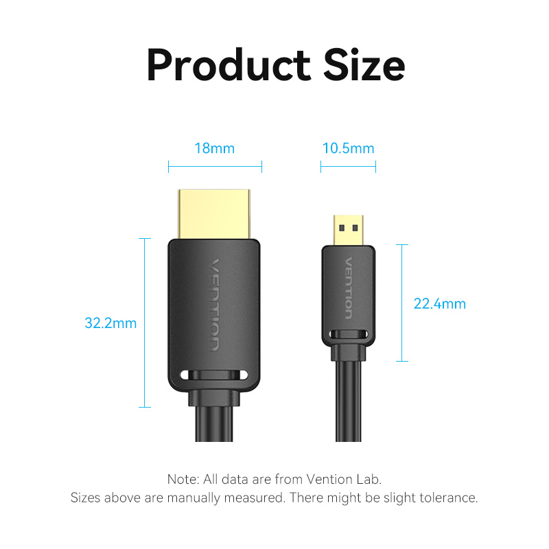 Vention HDMI to HDMI Micro Cable 3.0m AGIBI