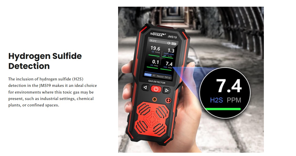 Noyafa Portable Handheld Gas Detector With Leak Detection & Alarm JMS19