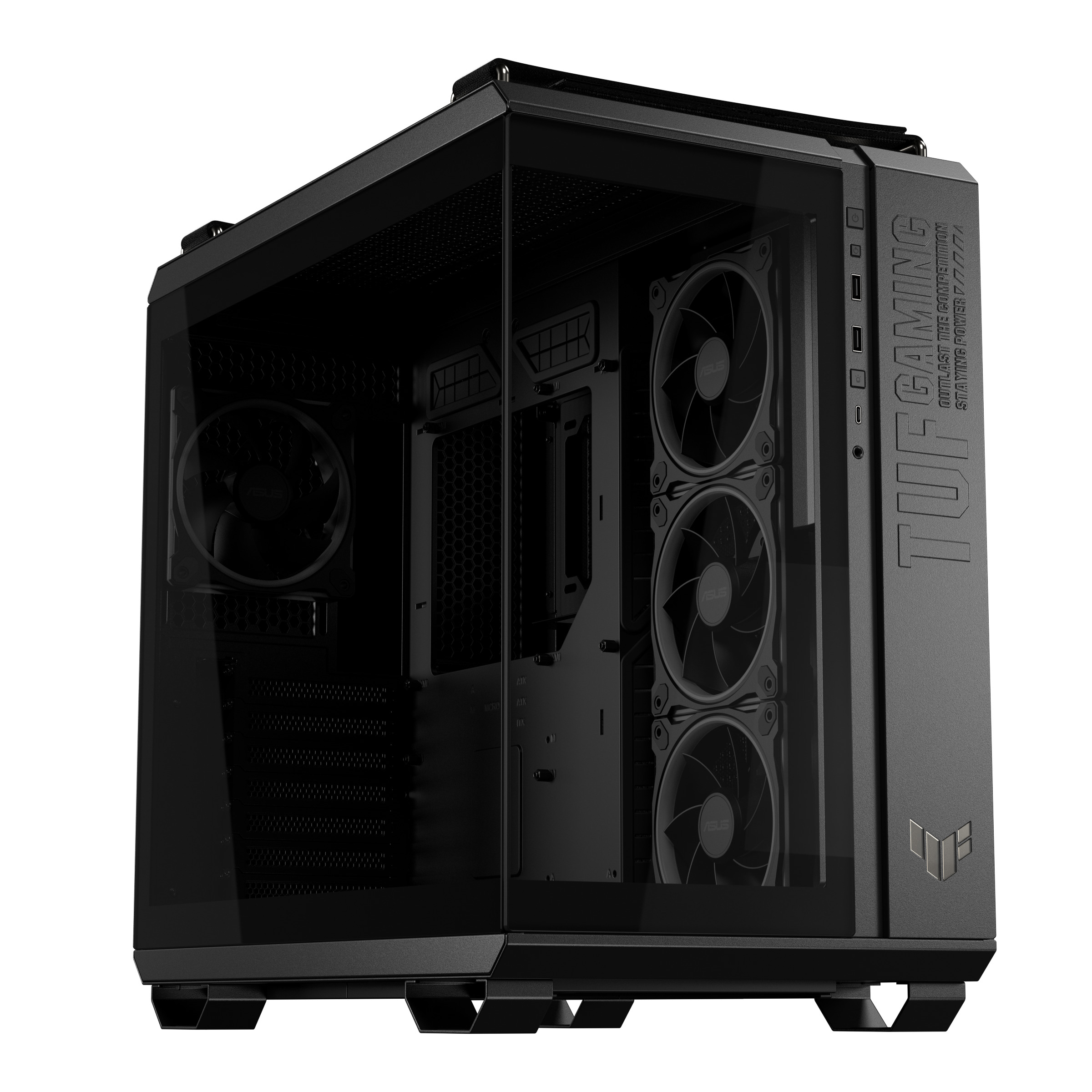 ASUS PC Case ATX Tempered Glass 4xARGB Fans TUF GAMING GT502 Horizon Black