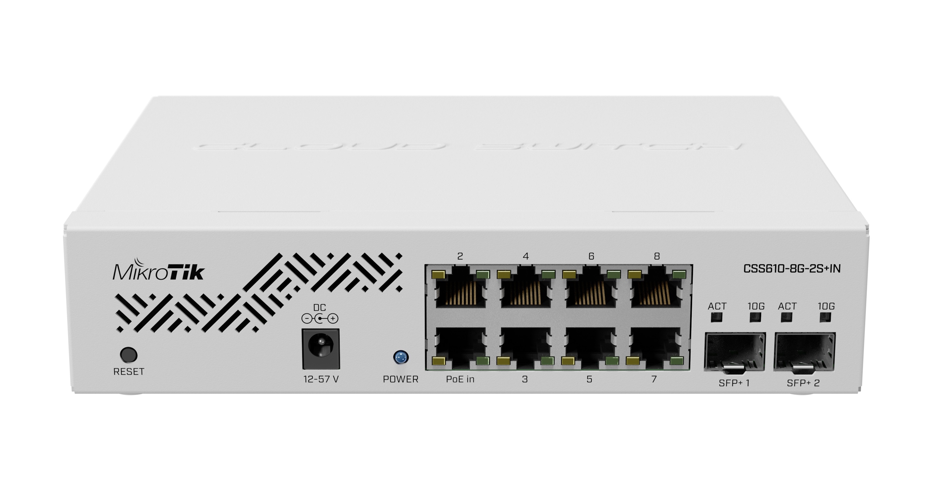 MikroTik Switch Gigabit Ethernet Managed 8-Port + 2SFP+ SwOS CSS610-8G-2S+IN