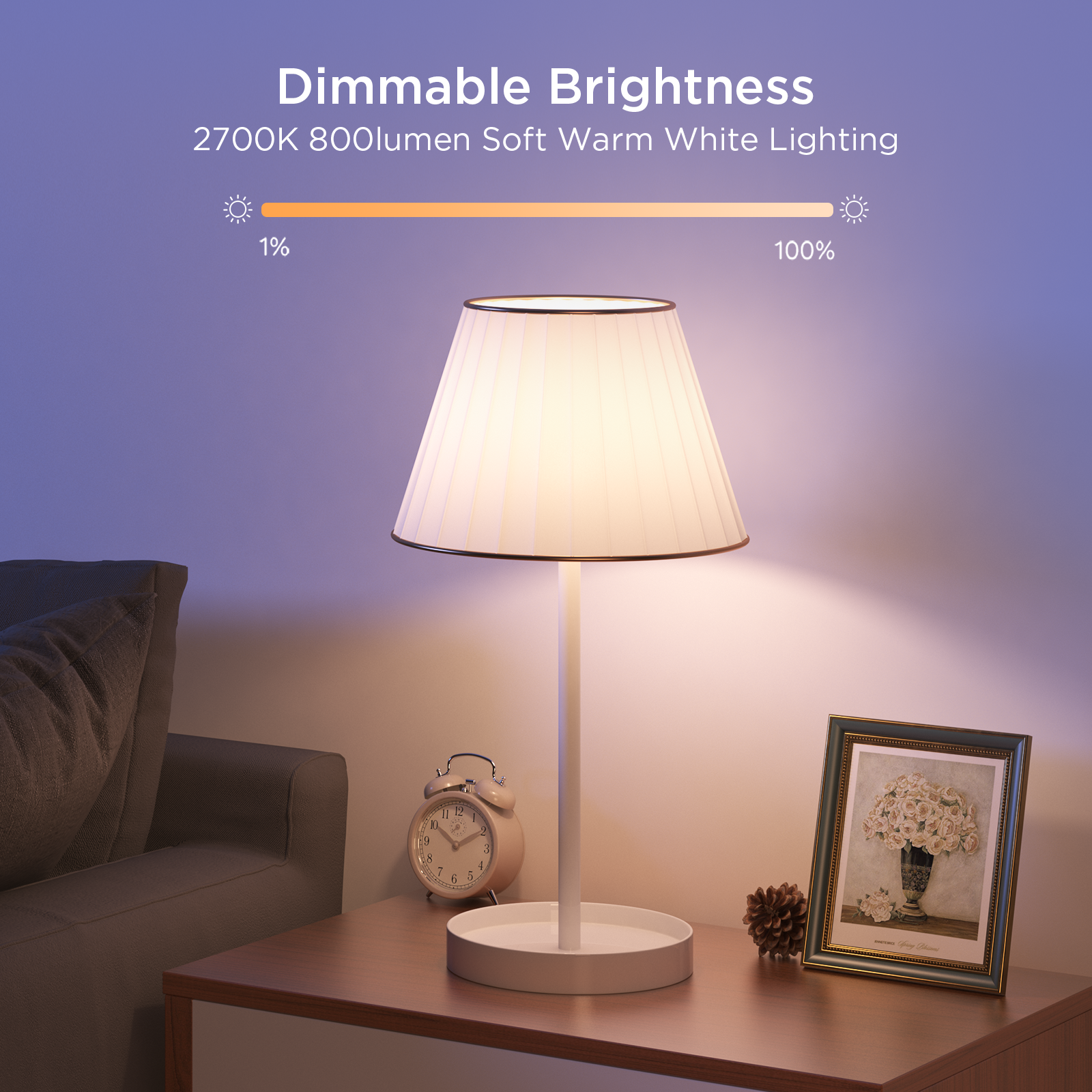Govee Bulb Ceiling E27 Smart LED 800 Lumens Cold White/Warm White (Pack of 2) B8015C02