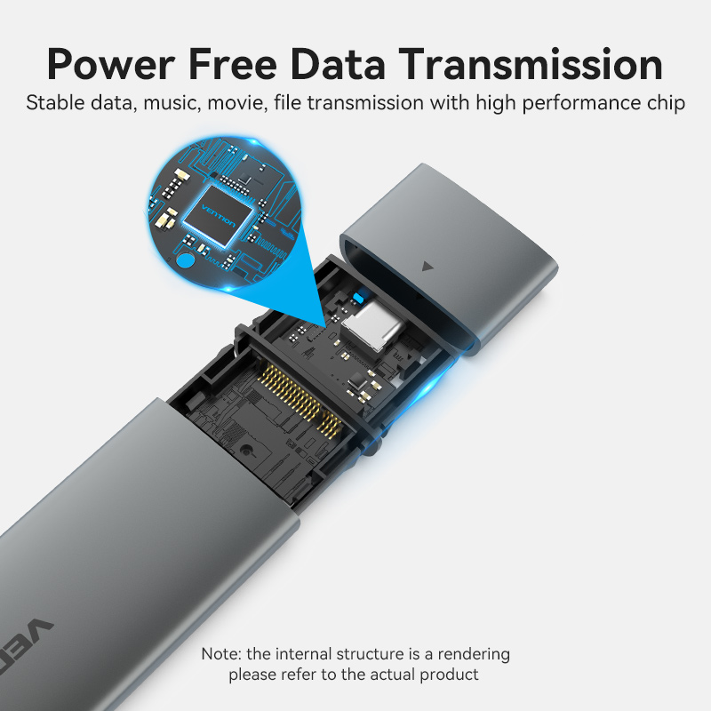 Vention KPGH0 M2 NVMe SSD Enclosure USB 3.1Gen2 10Gbps Metal