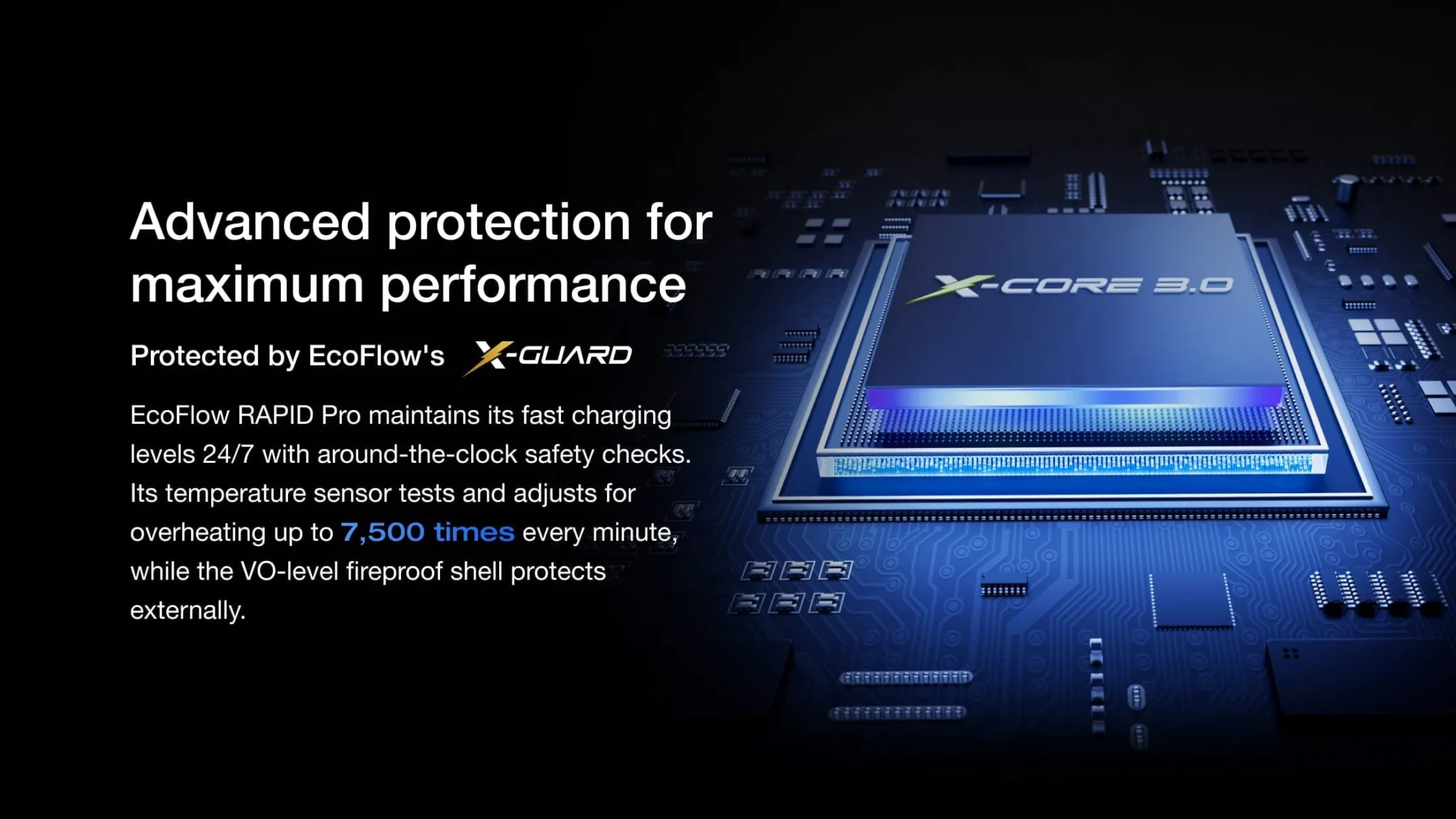 EcoFlow RAPID Pro Desktop Charger 320W - Can Charge 6 devices at once including RAPID Pro Powerbanks in 20mins - LCD Display & APP Control