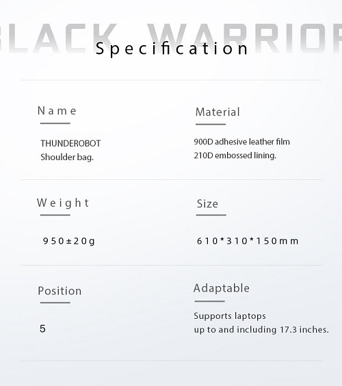 Thunderobot Dark Warrior Pro 17" Laptop Backpack