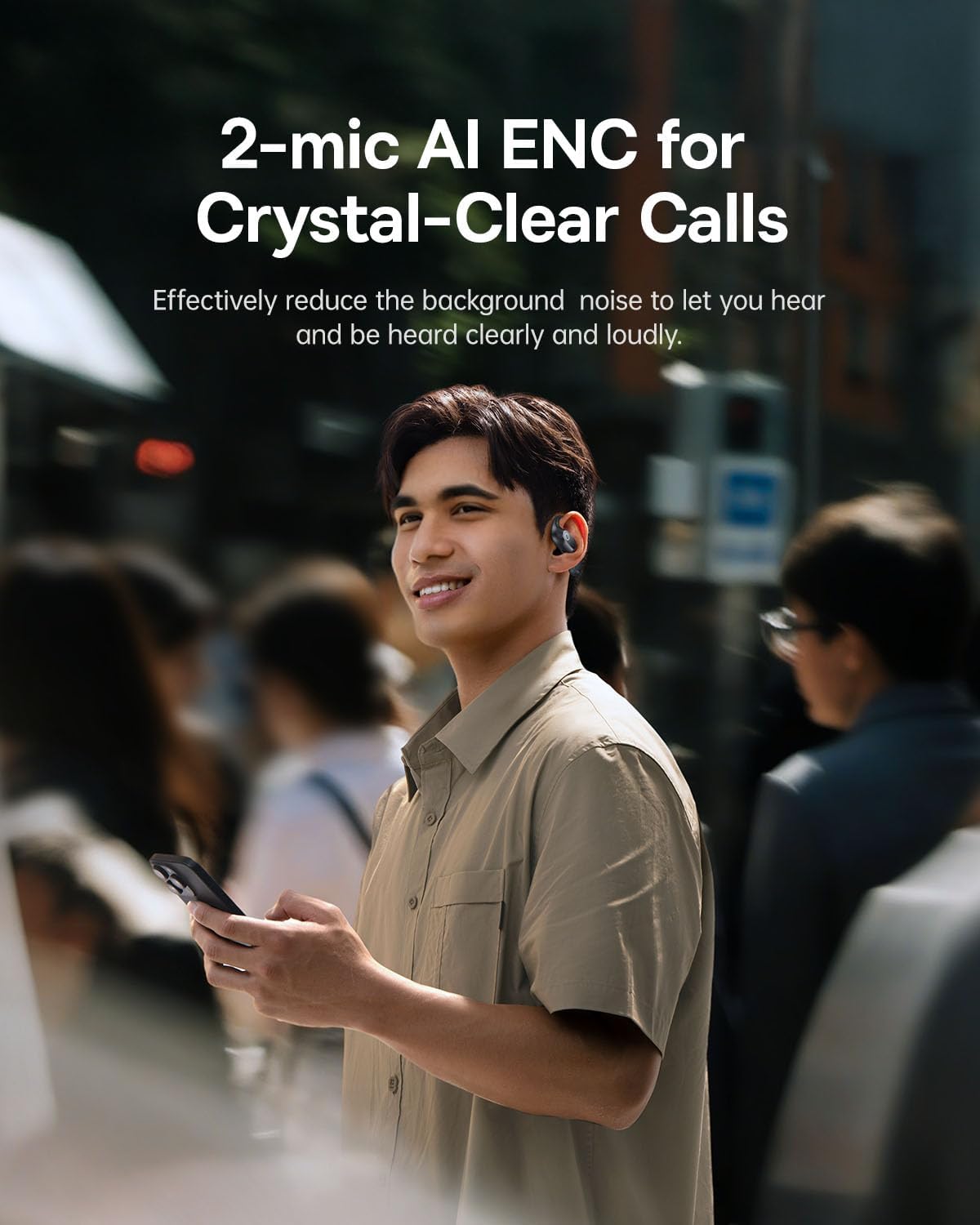 Baseus Headphones Open Ear Sports Earphones IPX5 ELI2i FIT Black