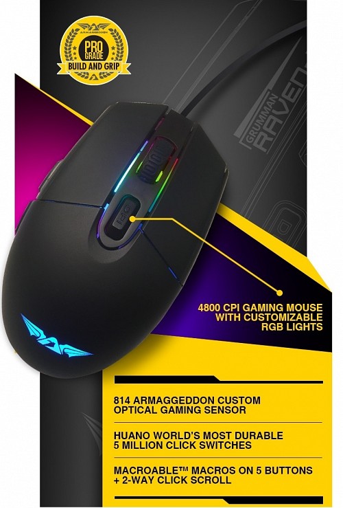 Armaggeddon Raven 3 Pro-Gaming Mouse with Free Mousemat
