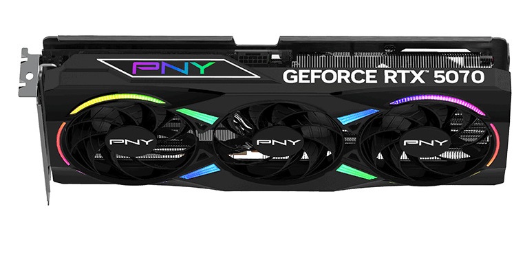 PNY GPU Graphics Video Card GeForce RTX 5070 12GB GDDR7 Triple Fan Overclocked 3x DisplayPort, HDMI & DLSS 4 VCG507012TFXPB1-O
