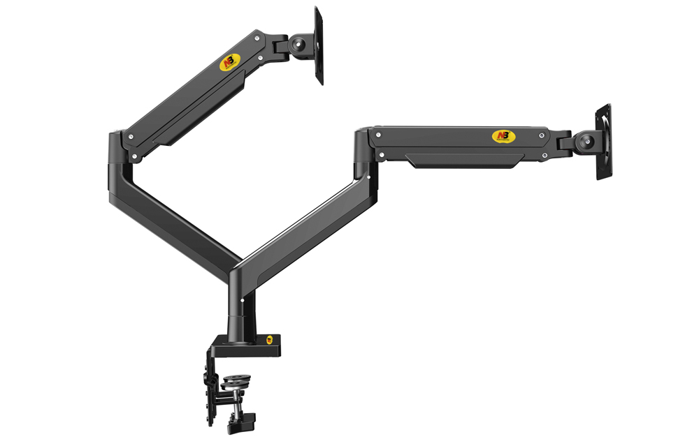 NBMounts G32 Desktop Twin Monitor Mount Black