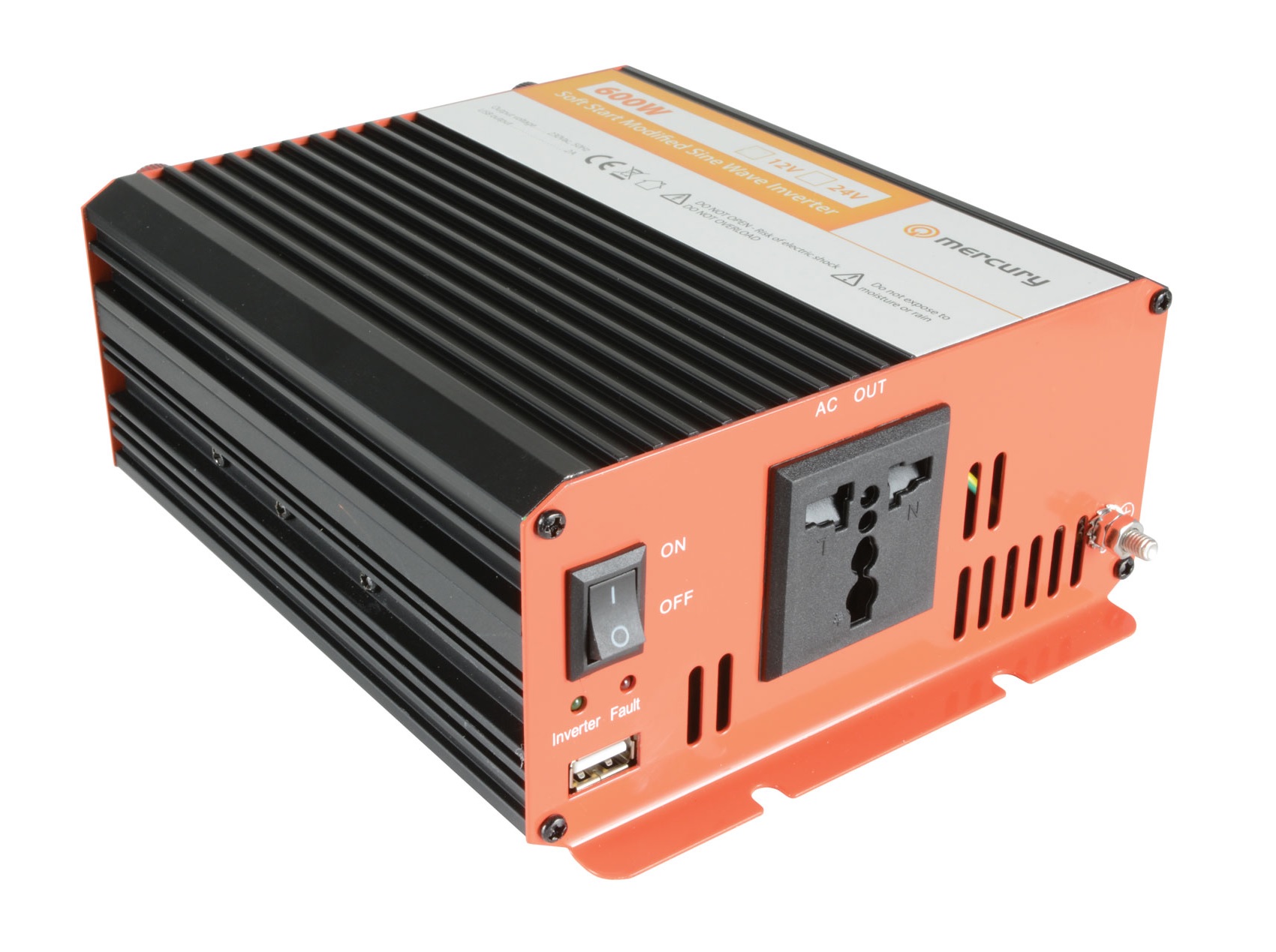 Mercury IMS600-12 12VDC 600W Inverter + USB 652.004UK
