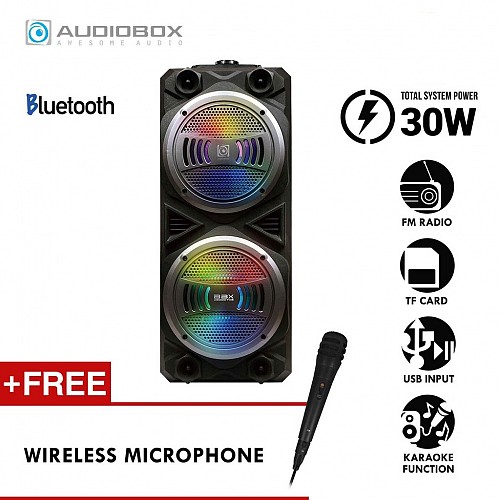 AudioBox BBX D6000 TWS BT/FM/USB Portable Speaker With 1 Wireless Microphone