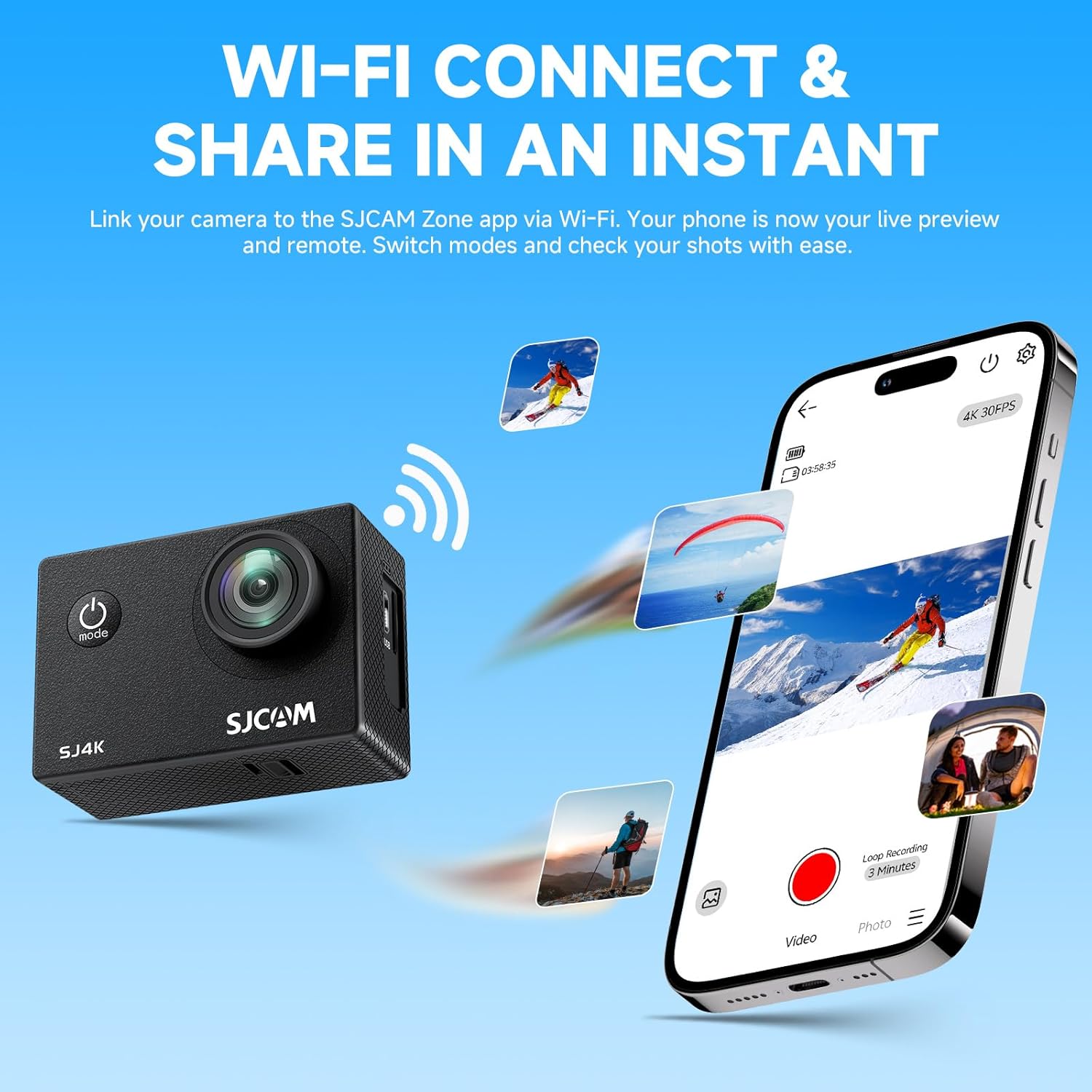 SJCAM SJ4000 Air 40MP 3-Axis Action Camera 4K30FPS 40MP