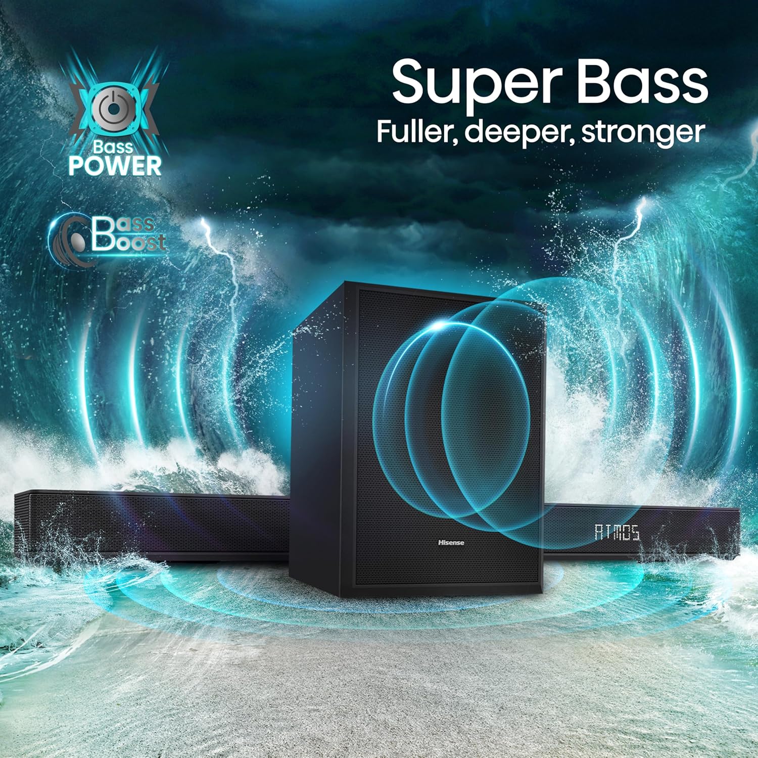 Hisense Soundbar AX5125H 5.1 2 500W Dolby Atmos + Wireless Rear Speakers