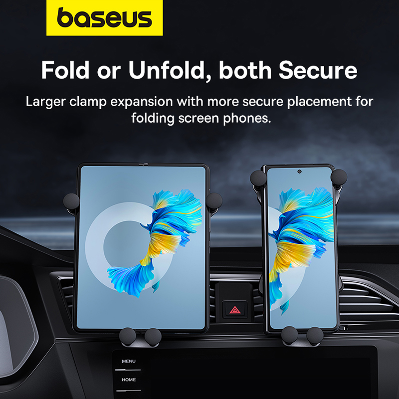 Baseus Car Holder AirVent Ultra Control Mega For Folding Screen Phones Black