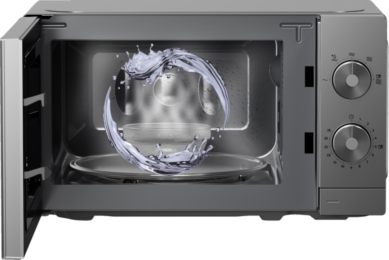 Gorenje Kitchen Microwave Oven 700W 20L 5 Programs Manual Knots MO20E1T4 Titanium