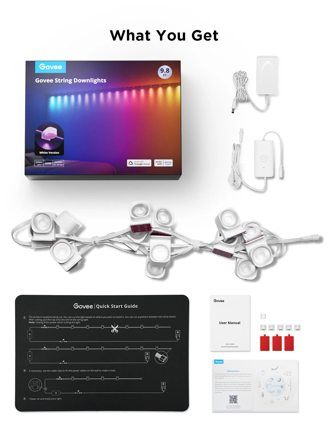 Govee LED Light String Downlights RGBIC 3m