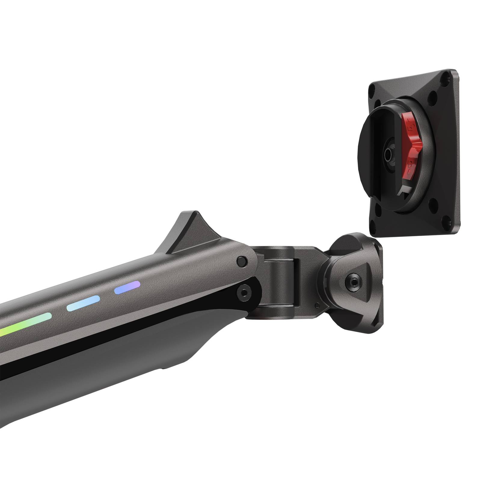 NBMounts F5 Gaming Series Single Arm RGB Monitor Desk Mount Heavy Duty up to 20kg