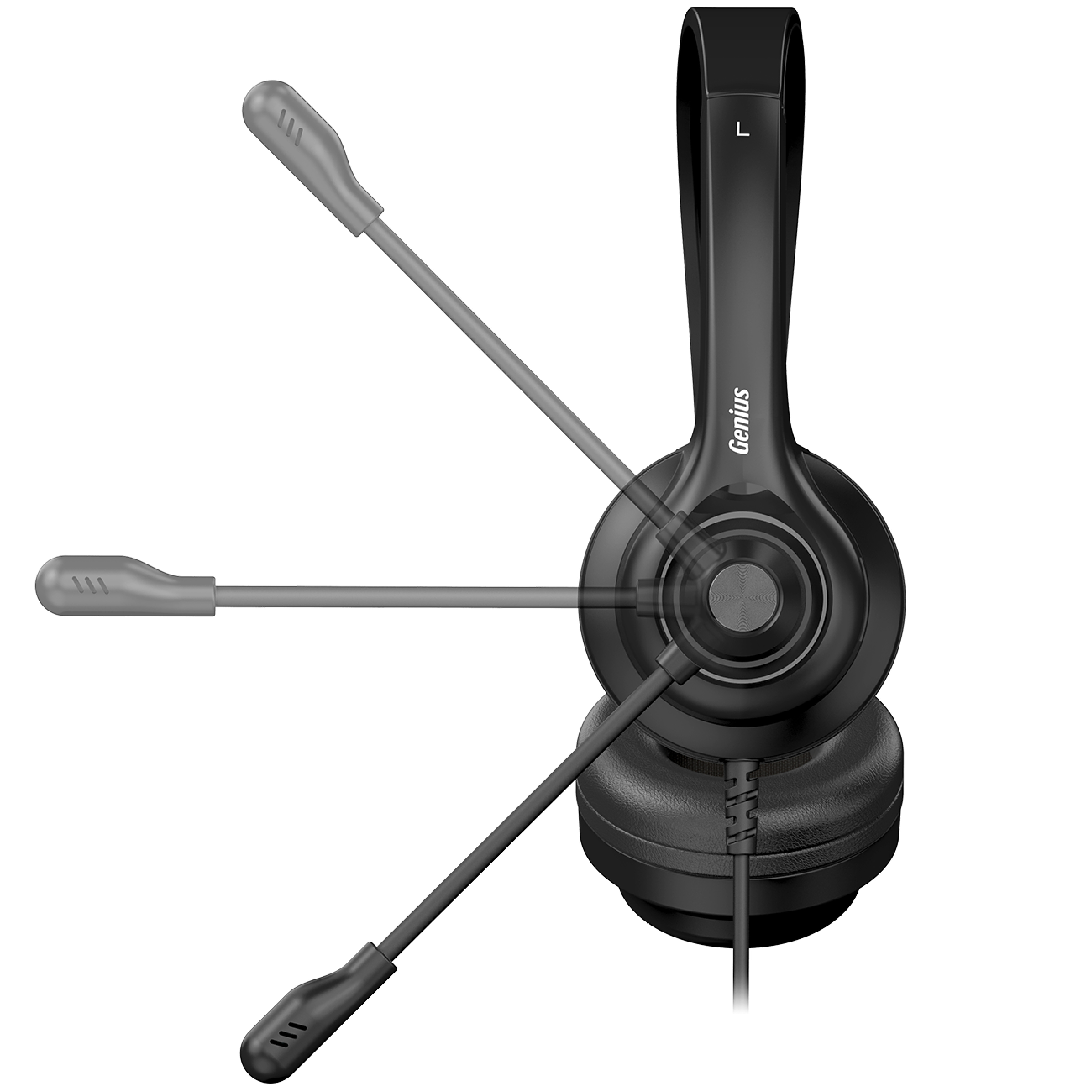 Genius PC Headset USB-A+C InLine Control & Ultra Soft Foam Cushions HS-235U AI
