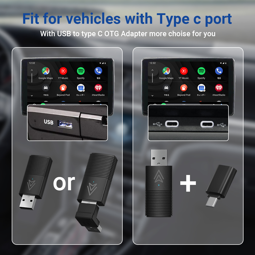MINIX CAR Wired to Wireless Android Auto USB Dongle CP86-AA