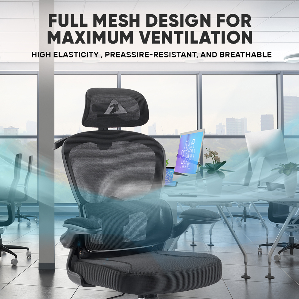 Armaggeddon Office Chair Mesh VERTEBRAE V3 Black